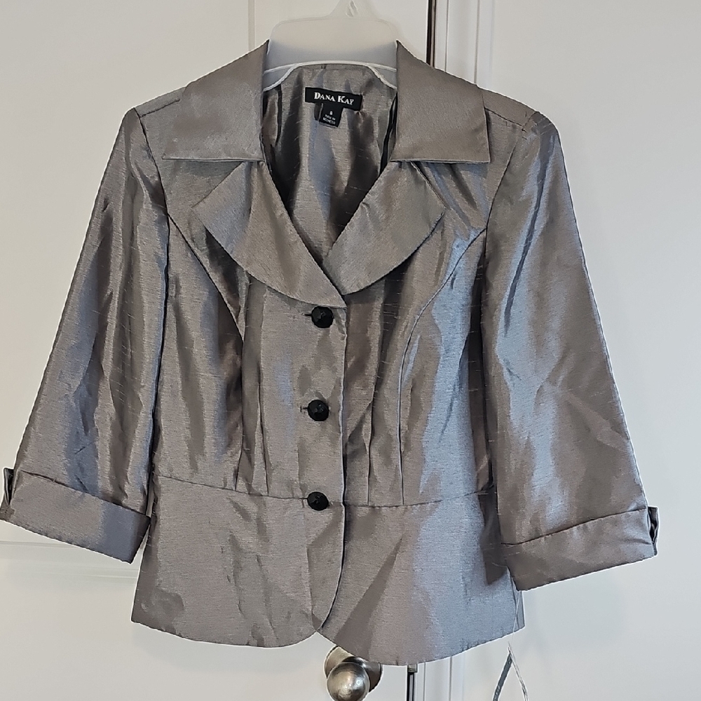 Dana Kay Women's Shimmering Gray Blazer Size 8‎